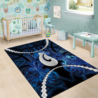 Maori Matariki Hei Matau Area Rug Maori Kowhaiwhai Pattern Galaxy LT01 - Polynesian Pride