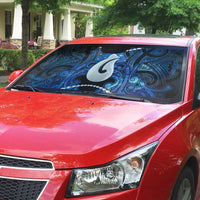 Maori Matariki Hei Matau Auto Sun Shade Maori Kowhaiwhai Pattern Galaxy LT01 - Polynesian Pride