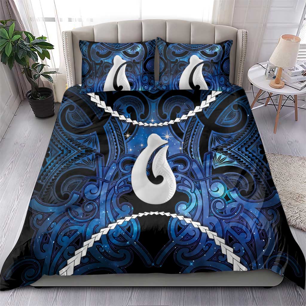 Maori Matariki Hei Matau Bedding Set Maori Kowhaiwhai Pattern Galaxy LT01 - Polynesian Pride