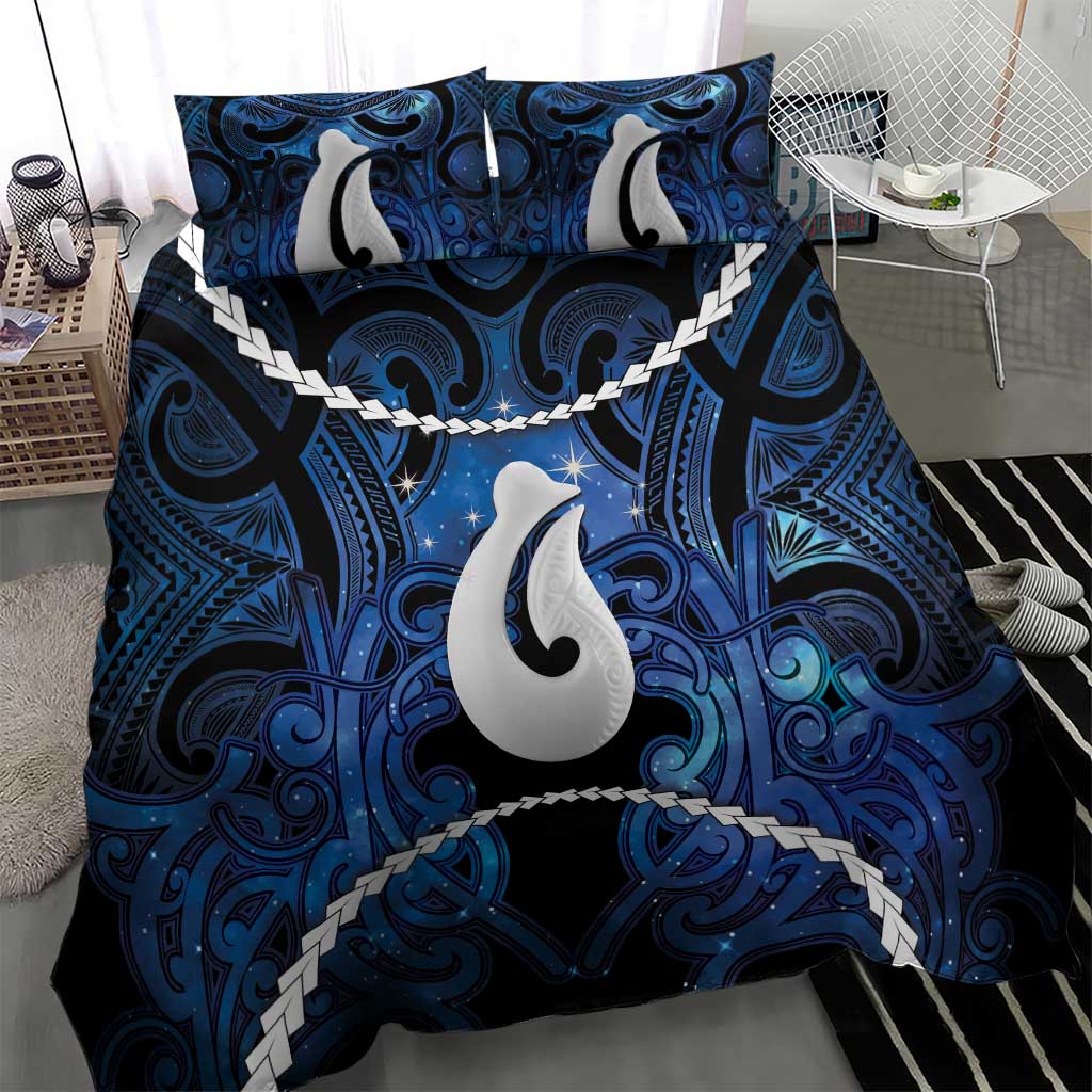 Maori Matariki Hei Matau Bedding Set Maori Kowhaiwhai Pattern Galaxy LT01 - Polynesian Pride