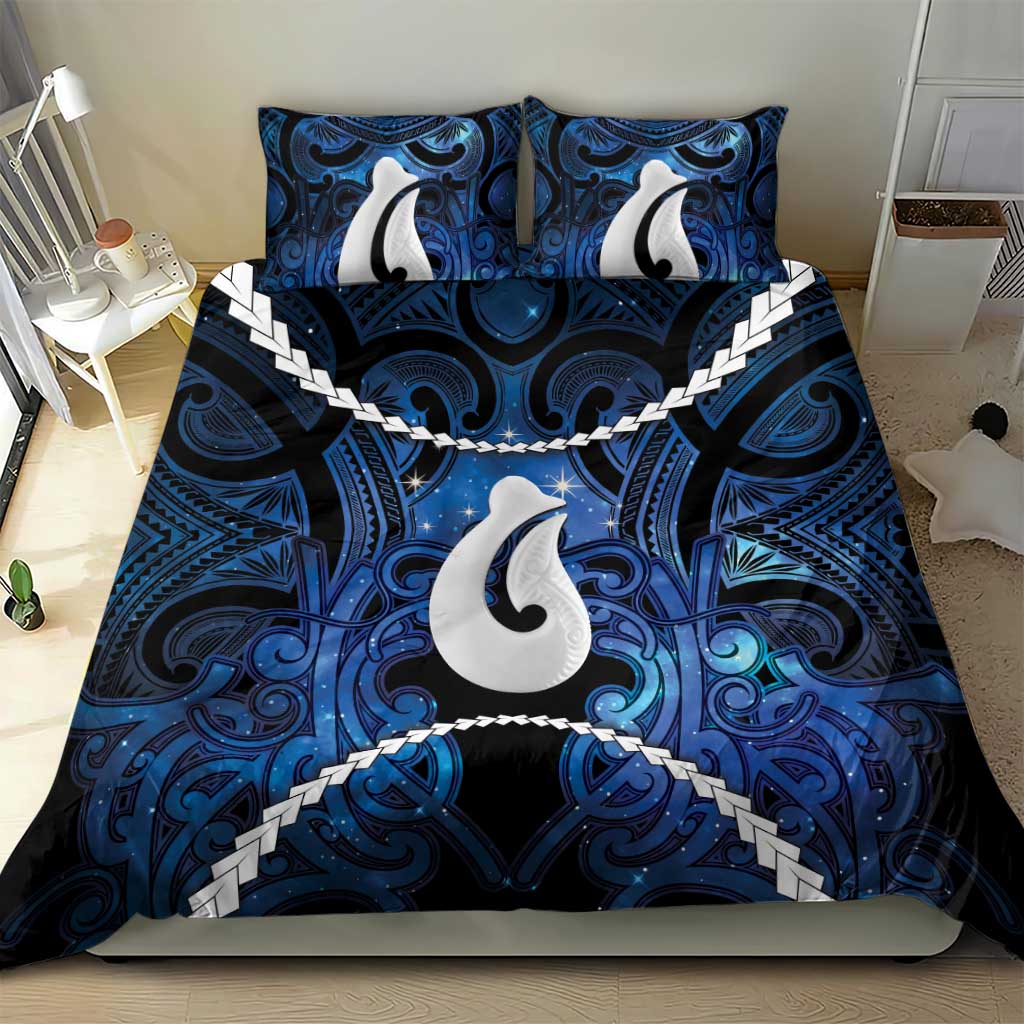 Maori Matariki Hei Matau Bedding Set Maori Kowhaiwhai Pattern Galaxy LT01 - Polynesian Pride