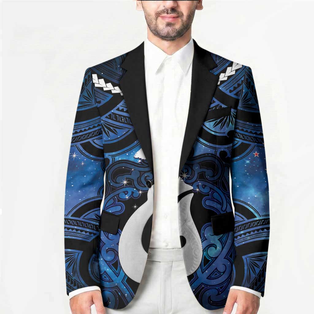 Personalized Maori Matariki Hei Matau Blazer Maori Kowhaiwhai Pattern Galaxy LT01 - Polynesian Pride