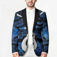 Personalized Maori Matariki Hei Matau Blazer Maori Kowhaiwhai Pattern Galaxy LT01 - Polynesian Pride