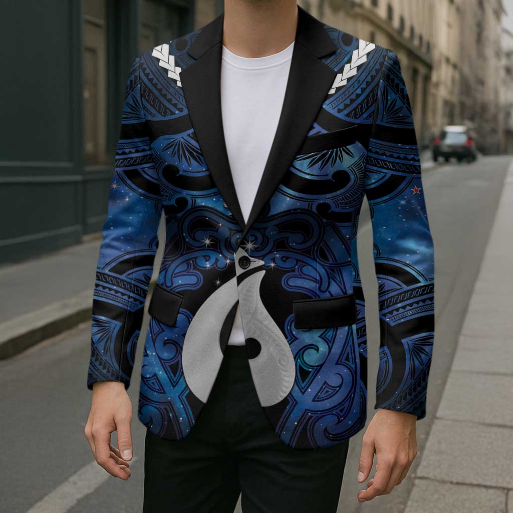 Personalized Maori Matariki Hei Matau Blazer Maori Kowhaiwhai Pattern Galaxy LT01 - Polynesian Pride