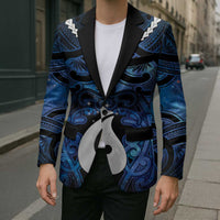 Personalized Maori Matariki Hei Matau Blazer Maori Kowhaiwhai Pattern Galaxy LT01 - Polynesian Pride