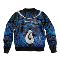 Personalized Maori Matariki Hei Matau Bomber Jacket Maori Kowhaiwhai Pattern Galaxy LT01 - Polynesian Pride