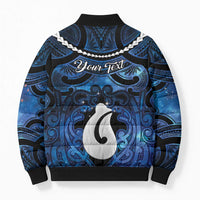 Personalized Maori Matariki Hei Matau Bomber Puffer Jacket Maori Kowhaiwhai Pattern Galaxy LT01 - Polynesian Pride