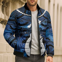 Personalized Maori Matariki Hei Matau Bomber Puffer Jacket Maori Kowhaiwhai Pattern Galaxy LT01 - Polynesian Pride