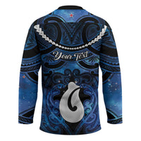 Personalized Maori Matariki Hei Matau Hockey Jersey Maori Kowhaiwhai Pattern Galaxy LT01 - Polynesian Pride