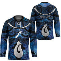 Personalized Maori Matariki Hei Matau Hockey Jersey Maori Kowhaiwhai Pattern Galaxy LT01 - Polynesian Pride