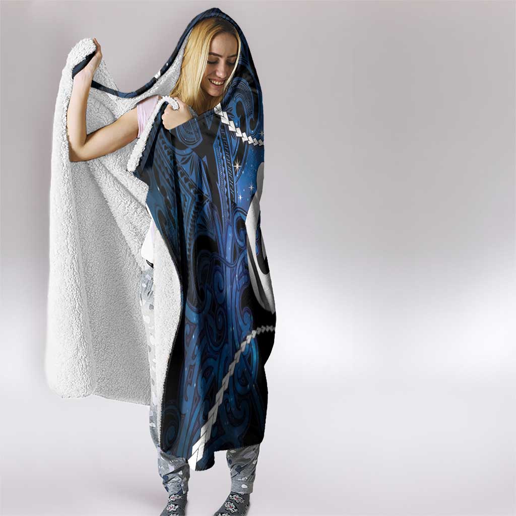 Maori Matariki Hei Matau Hooded Blanket Maori Kowhaiwhai Pattern Galaxy LT01 - Polynesian Pride