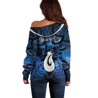 Personalized Maori Matariki Hei Matau Off Shoulder Sweater Maori Kowhaiwhai Pattern Galaxy LT01 - Polynesian Pride
