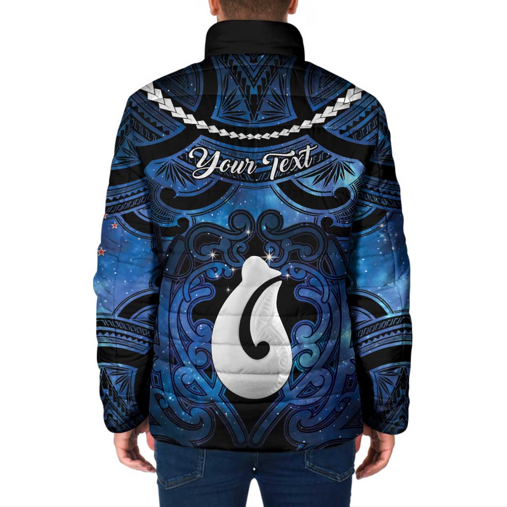 Personalized Maori Matariki Hei Matau Padded Jacket Maori Kowhaiwhai Pattern Galaxy LT01 - Polynesian Pride