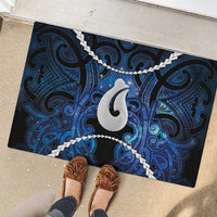 Maori Matariki Hei Matau Rubber Doormat Maori Kowhaiwhai Pattern Galaxy LT01 - Polynesian Pride