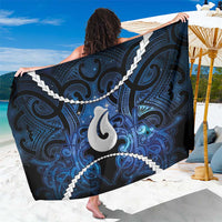 Maori Matariki Hei Matau Sarong Maori Kowhaiwhai Pattern Galaxy LT01 One Size 44 x 66 inches Blue - Polynesian Pride