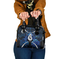 Maori Matariki Hei Matau Shoulder Handbag Maori Kowhaiwhai Pattern Galaxy LT01 One Size Blue - Polynesian Pride