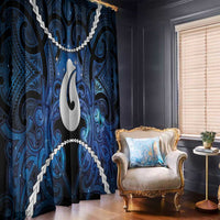 Maori Matariki Hei Matau Window Curtain Maori Kowhaiwhai Pattern Galaxy LT01 - Polynesian Pride
