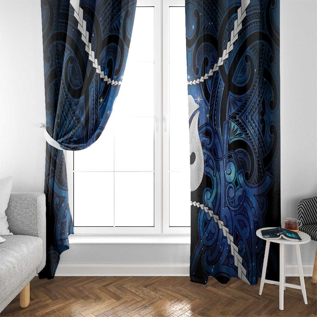 Maori Matariki Hei Matau Window Curtain Maori Kowhaiwhai Pattern Galaxy LT01 - Polynesian Pride