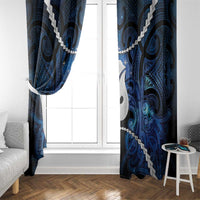 Maori Matariki Hei Matau Window Curtain Maori Kowhaiwhai Pattern Galaxy LT01 - Polynesian Pride