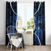 Maori Matariki Hei Matau Window Curtain Maori Kowhaiwhai Pattern Galaxy LT01 - Polynesian Pride