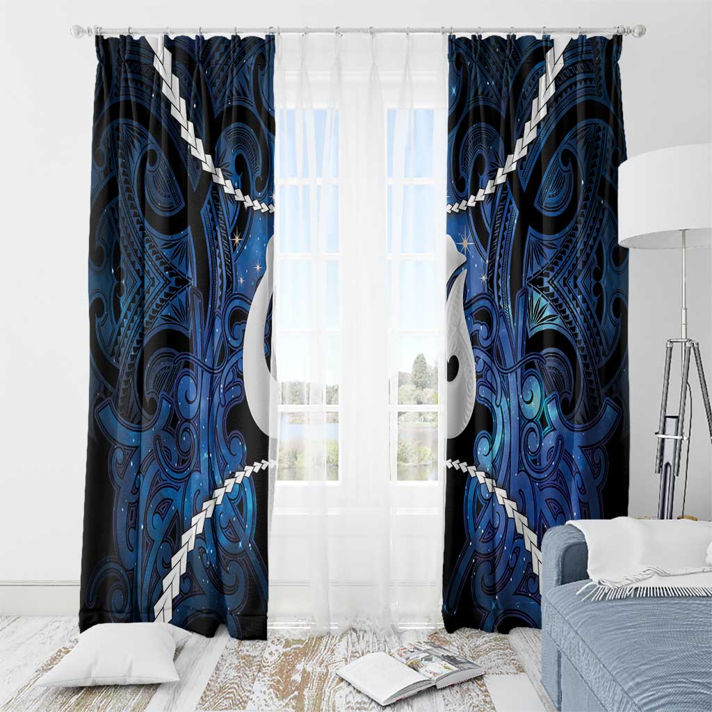 Maori Matariki Hei Matau Window Curtain Maori Kowhaiwhai Pattern Galaxy LT01 - Polynesian Pride