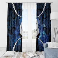 Maori Matariki Hei Matau Window Curtain Maori Kowhaiwhai Pattern Galaxy LT01 - Polynesian Pride