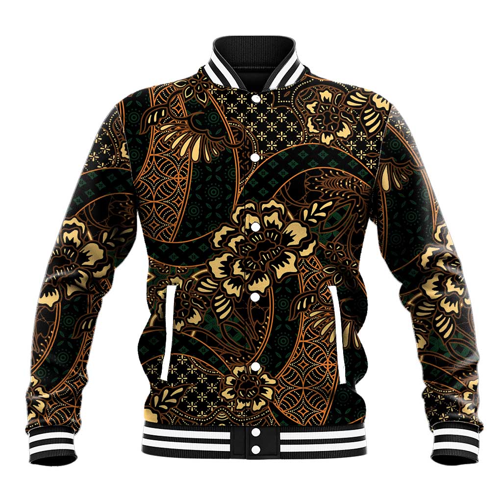 Indonesian Batik Pattern Vintage Brown Baseball Jacket LT01 Unisex Brown - Polynesian Pride