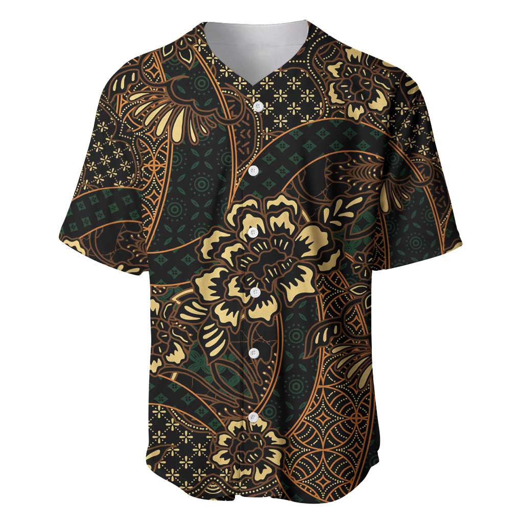 Indonesian Batik Pattern Vintage Brown Baseball Jersey LT01 Brown - Polynesian Pride