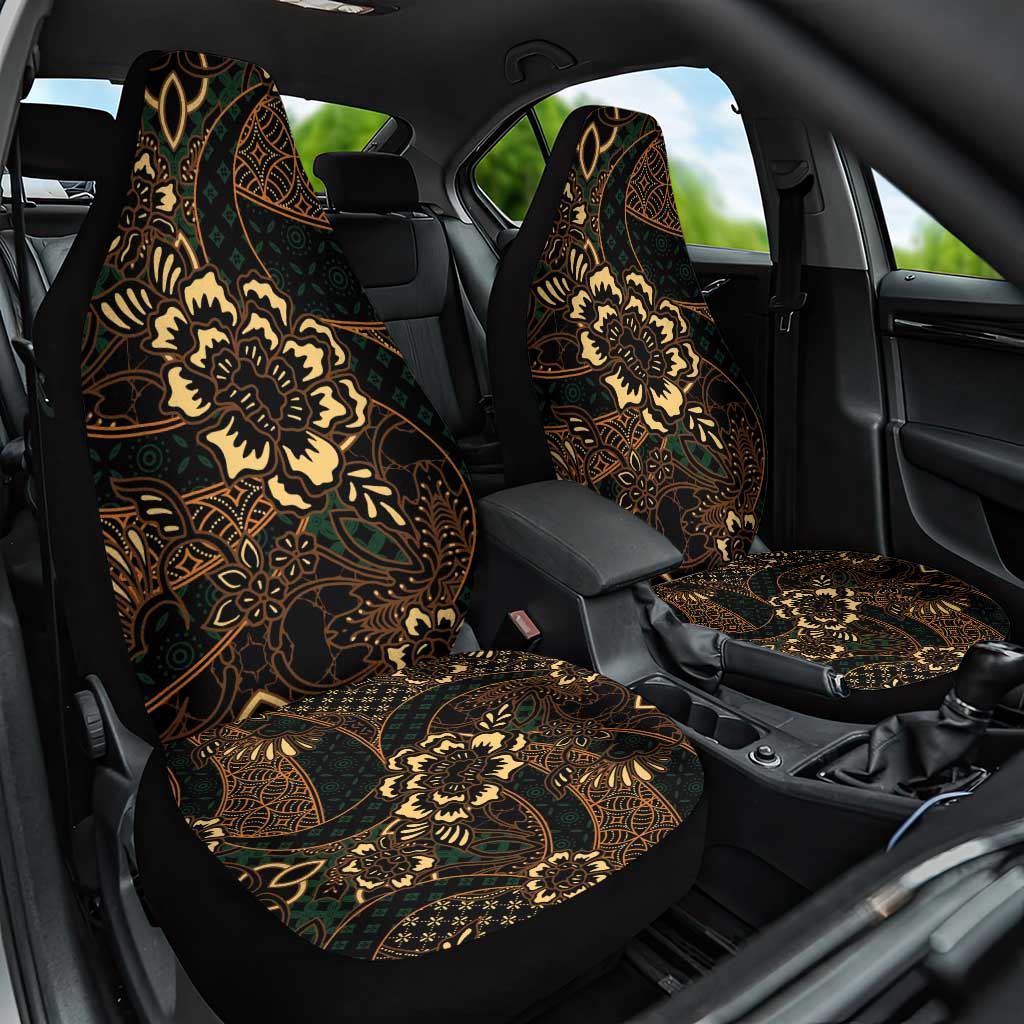 Indonesian Batik Pattern Vintage Brown Car Seat Cover LT01 One Size Brown - Polynesian Pride