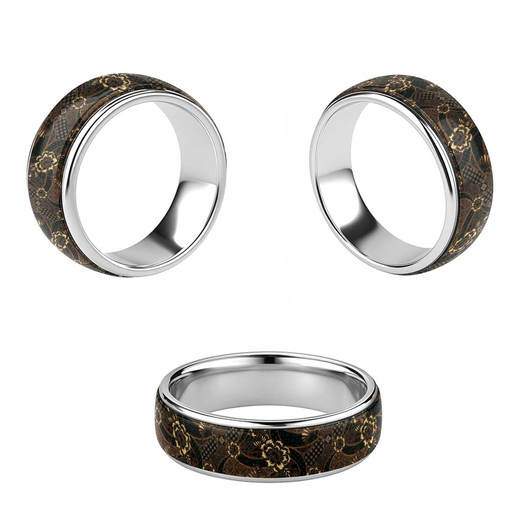 Indonesian Batik Pattern Vintage Brown Classic Ring LT01 - Polynesian Pride
