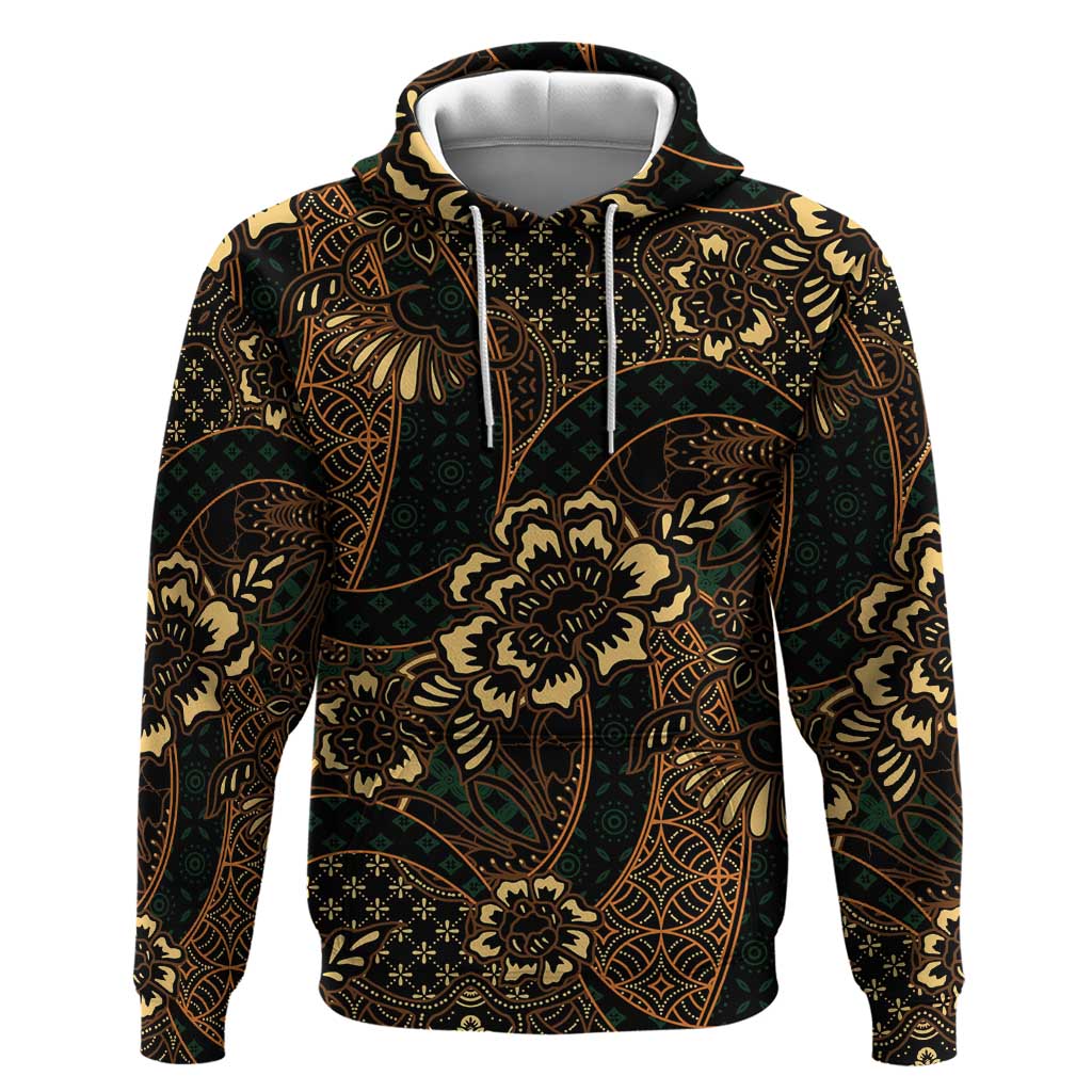 Indonesian Batik Pattern Vintage Brown Hoodie LT01 Pullover Hoodie Brown - Polynesian Pride