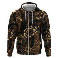 Indonesian Batik Pattern Vintage Brown Hoodie LT01 Zip Hoodie Brown - Polynesian Pride