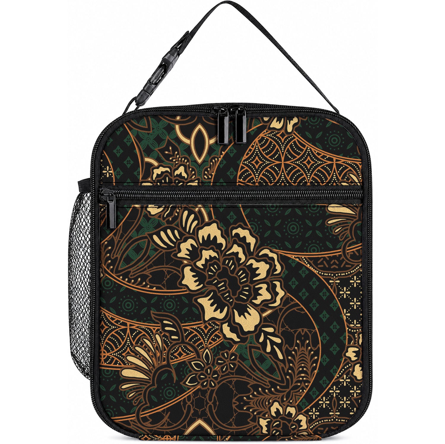 Indonesian Batik Pattern Vintage Brown Lunch Bag