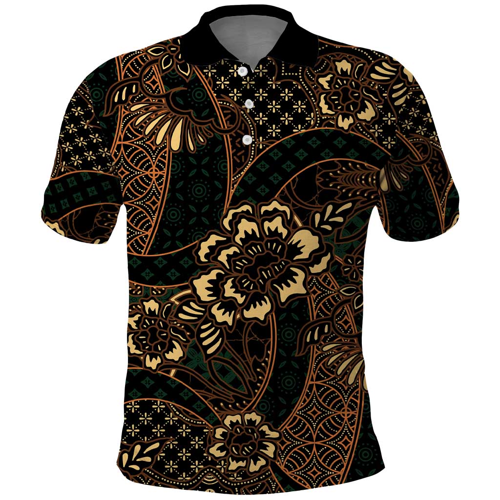 Indonesian Batik Pattern Vintage Brown Polo Shirt LT01 Brown - Polynesian Pride