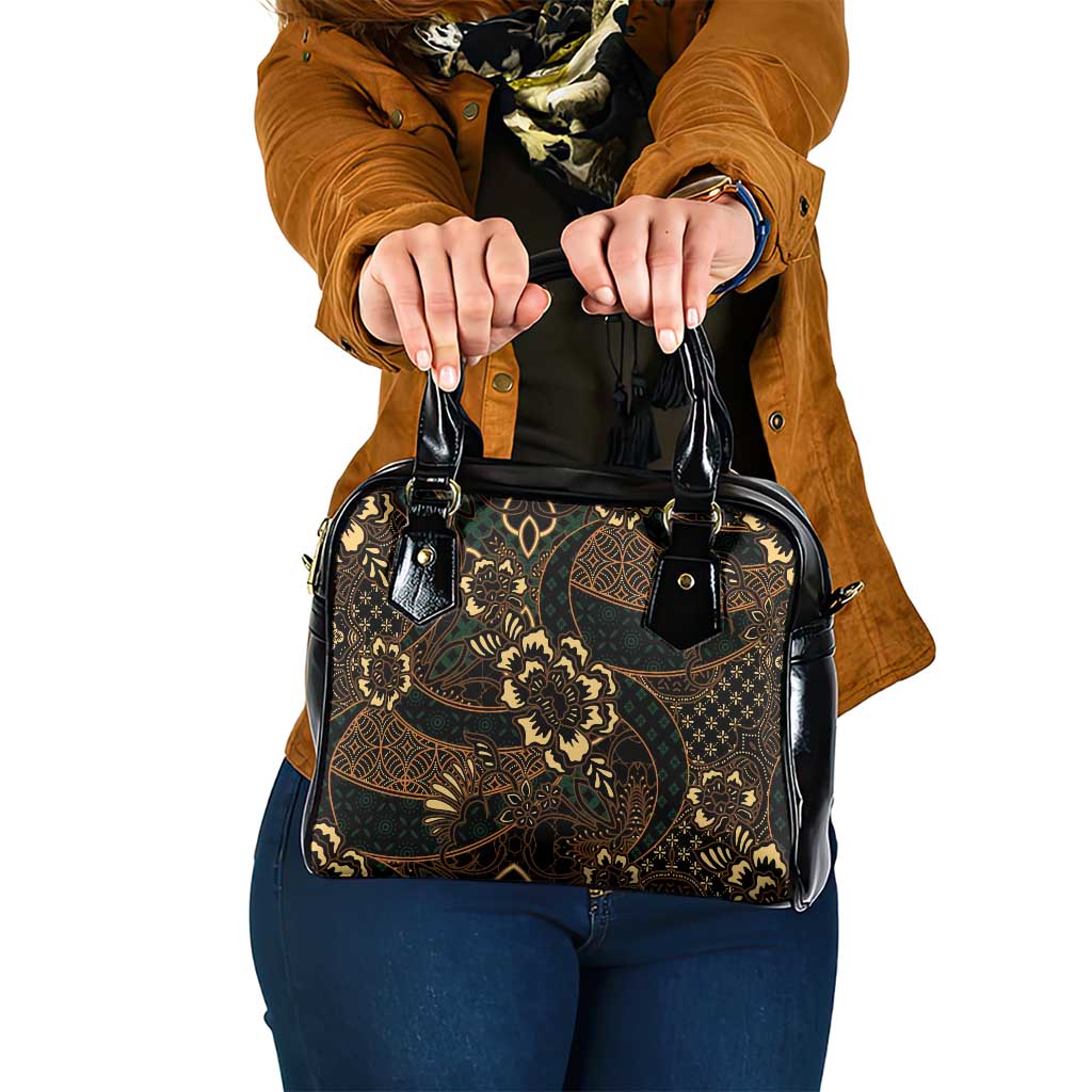 Indonesian Batik Pattern Vintage Brown Shoulder Handbag LT01 One Size Brown - Polynesian Pride