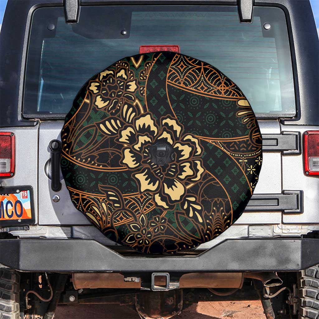 Indonesian Batik Pattern Vintage Brown Spare Tire Cover LT01 Brown - Polynesian Pride