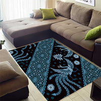 Indonesia Batik Pattern Area Rug Blue Version LT01 - Polynesian Pride