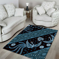 Indonesia Batik Pattern Area Rug Blue Version LT01 - Polynesian Pride