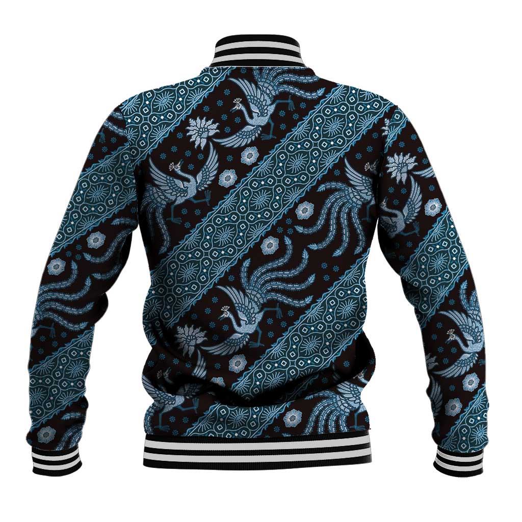 Indonesia Batik Pattern Baseball Jacket Blue Version LT01 - Polynesian Pride