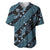 Indonesia Batik Pattern Baseball Jersey Blue Version