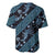 Indonesia Batik Pattern Baseball Jersey Blue Version