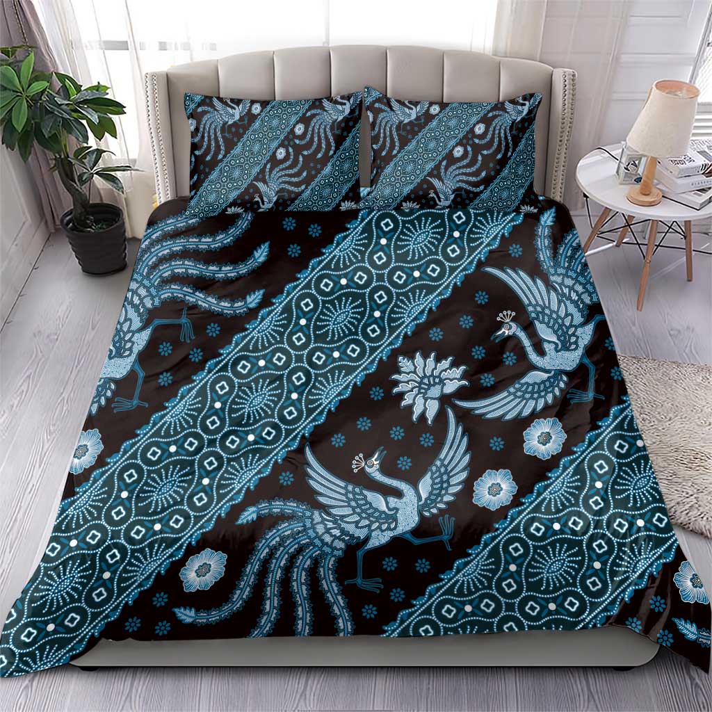 Indonesia Batik Pattern Bedding Set Blue Version LT01 - Polynesian Pride