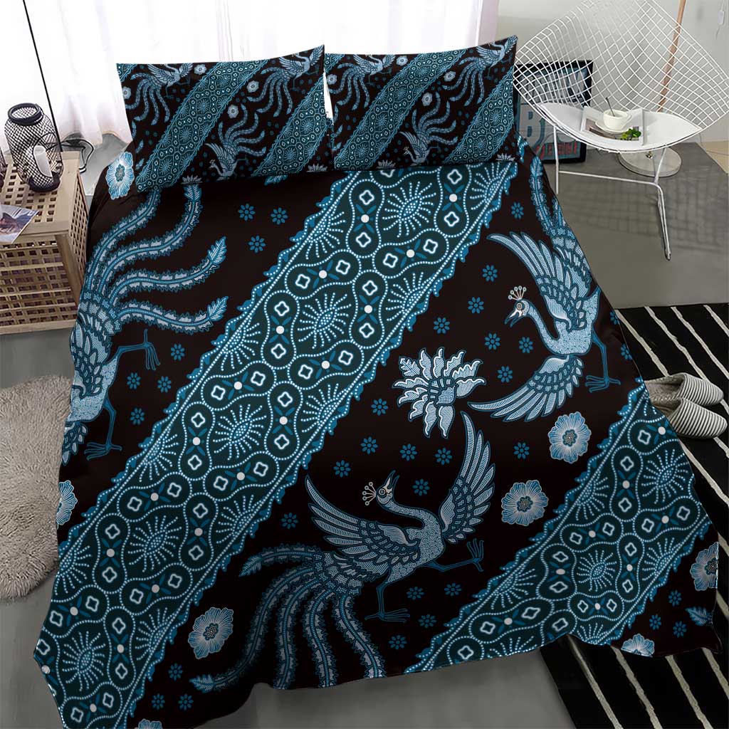 Indonesia Batik Pattern Bedding Set Blue Version LT01 - Polynesian Pride