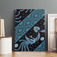 Indonesia Batik Pattern Canvas Wall Art Blue Version LT01 - Polynesian Pride