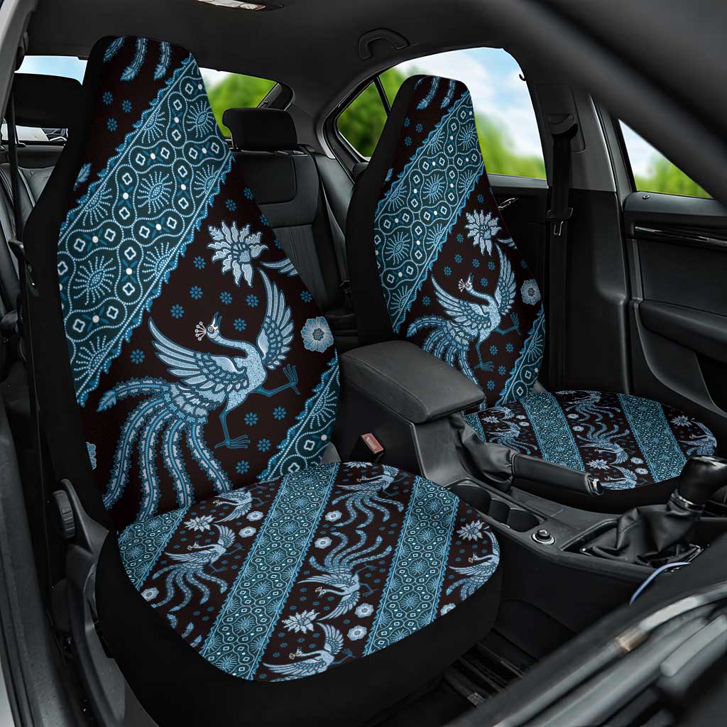 Indonesia Batik Pattern Car Seat Cover Blue Version LT01 One Size Blue - Polynesian Pride
