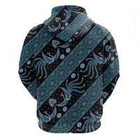 Indonesia Batik Pattern Hoodie Blue Version LT01 - Polynesian Pride