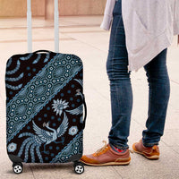 Indonesia Batik Pattern Luggage Cover Blue Version LT01 Blue - Polynesian Pride