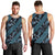 Indonesia Batik Pattern Men Tank Top Blue Version