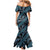 Indonesia Batik Pattern Mermaid Dress Blue Version