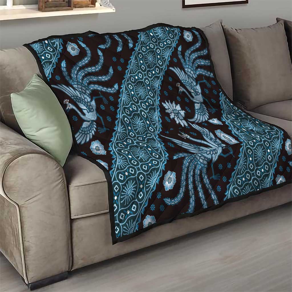Indonesia Batik Pattern Quilt Blue Version LT01 - Polynesian Pride